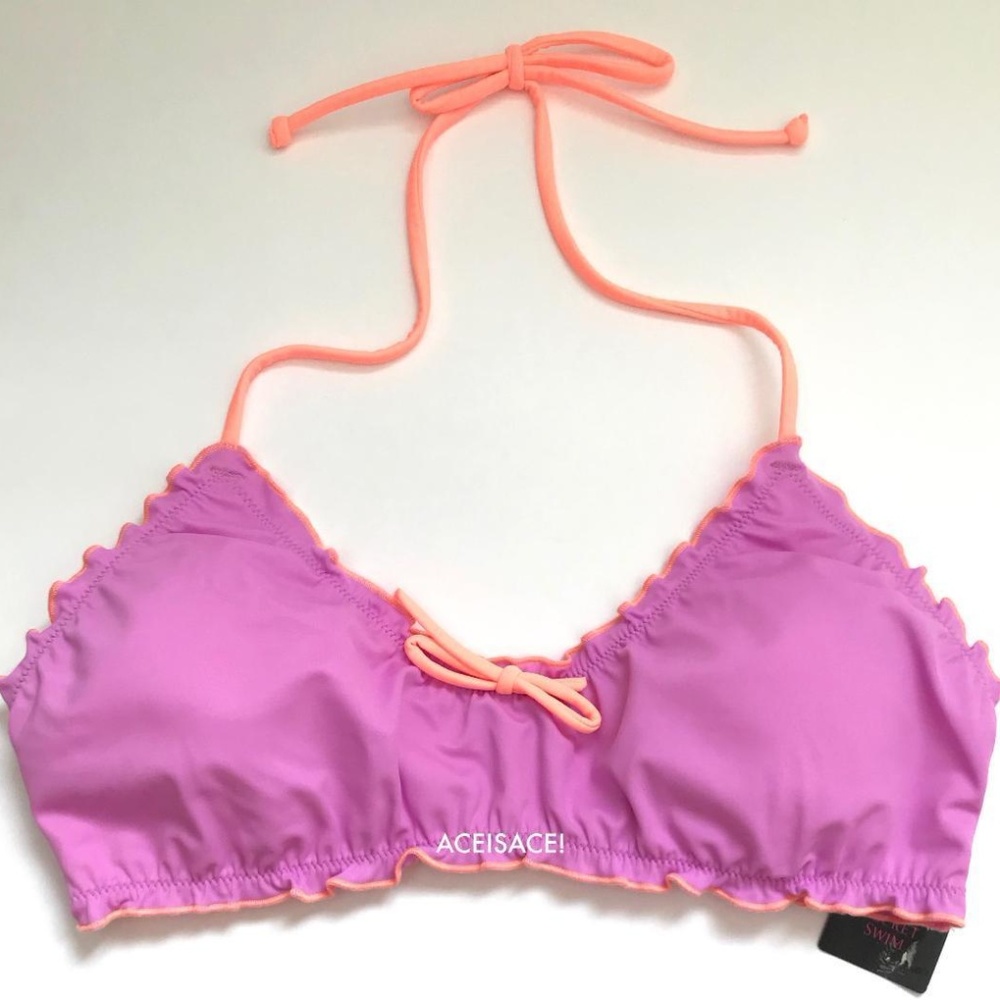 NWT*SWIM TOP BIKINI BRA---PURPLE&PEACH--M